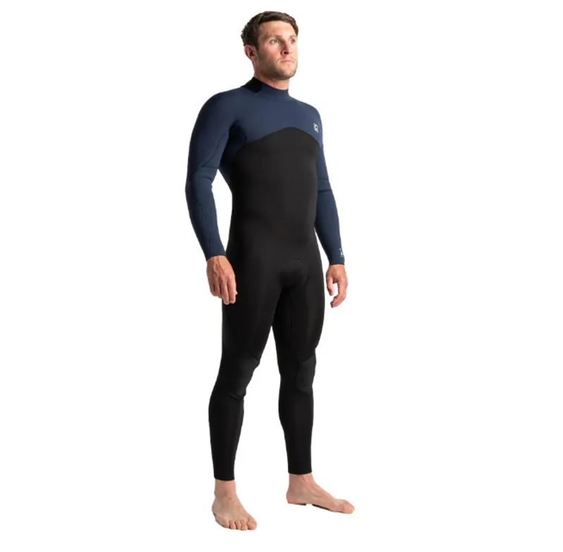 C-Skins Session 4:3 Men's Back Zip Wetsuit Black/Slate/Cyan-2
